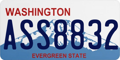 WA license plate ASS8832