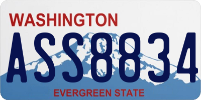 WA license plate ASS8834