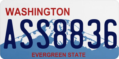 WA license plate ASS8836