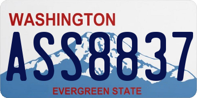 WA license plate ASS8837
