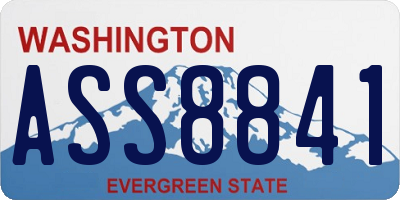 WA license plate ASS8841