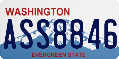 WA license plate ASS8846