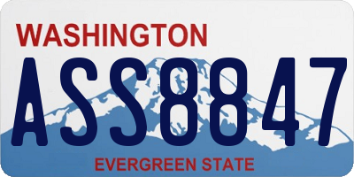 WA license plate ASS8847