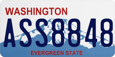 WA license plate ASS8848