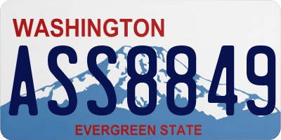 WA license plate ASS8849