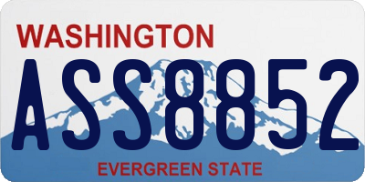 WA license plate ASS8852