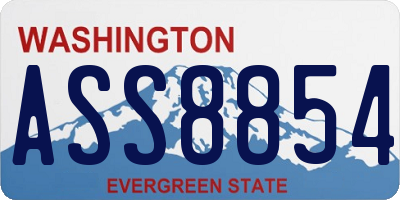 WA license plate ASS8854