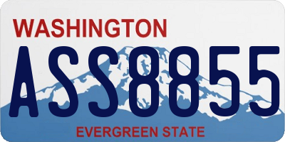 WA license plate ASS8855