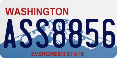 WA license plate ASS8856