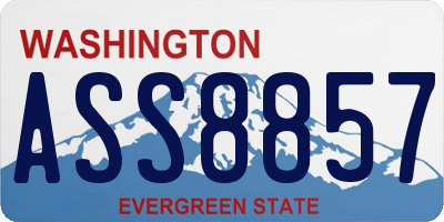WA license plate ASS8857