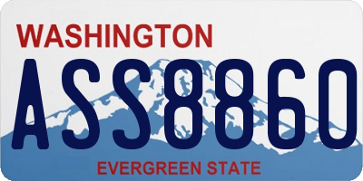 WA license plate ASS8860