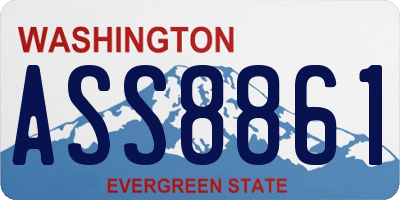 WA license plate ASS8861
