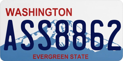 WA license plate ASS8862