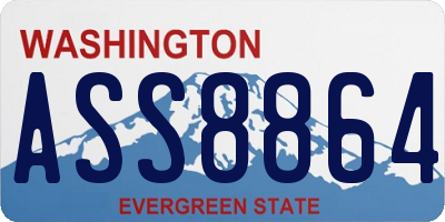 WA license plate ASS8864