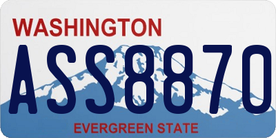 WA license plate ASS8870