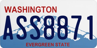 WA license plate ASS8871