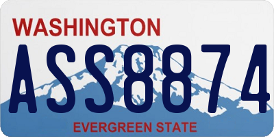 WA license plate ASS8874