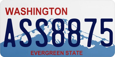 WA license plate ASS8875