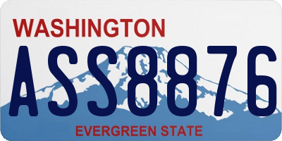 WA license plate ASS8876