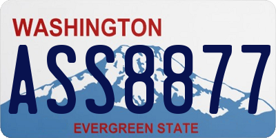 WA license plate ASS8877