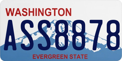 WA license plate ASS8878