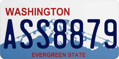 WA license plate ASS8879