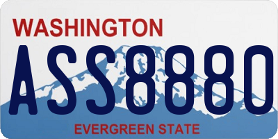WA license plate ASS8880