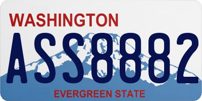 WA license plate ASS8882