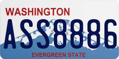 WA license plate ASS8886