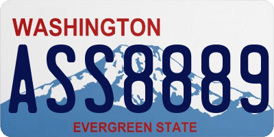WA license plate ASS8889