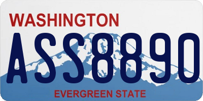 WA license plate ASS8890