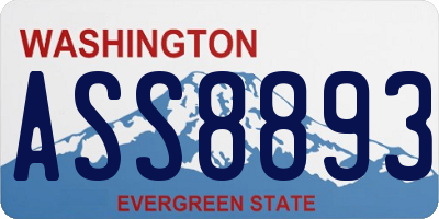 WA license plate ASS8893