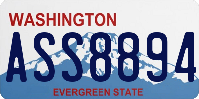 WA license plate ASS8894