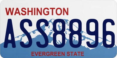 WA license plate ASS8896