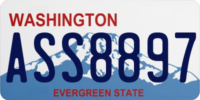 WA license plate ASS8897