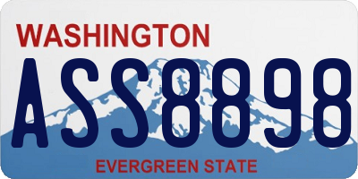 WA license plate ASS8898