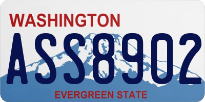WA license plate ASS8902