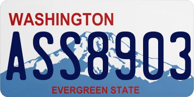 WA license plate ASS8903
