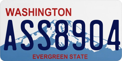 WA license plate ASS8904