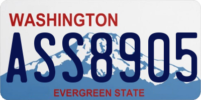 WA license plate ASS8905