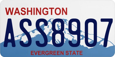 WA license plate ASS8907