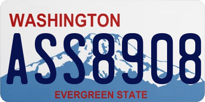 WA license plate ASS8908