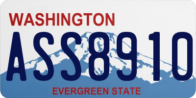 WA license plate ASS8910