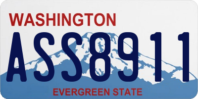 WA license plate ASS8911