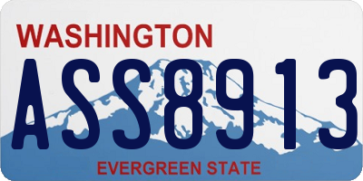 WA license plate ASS8913