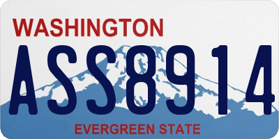 WA license plate ASS8914