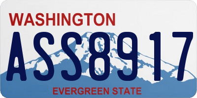 WA license plate ASS8917