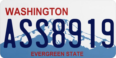 WA license plate ASS8919