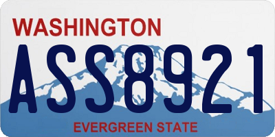 WA license plate ASS8921