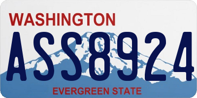 WA license plate ASS8924
